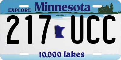 MN license plate 217UCC