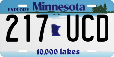 MN license plate 217UCD