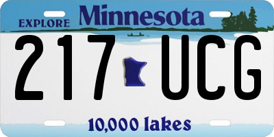 MN license plate 217UCG