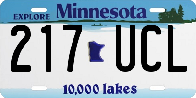 MN license plate 217UCL