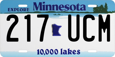MN license plate 217UCM