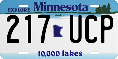MN license plate 217UCP