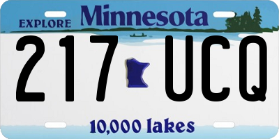 MN license plate 217UCQ