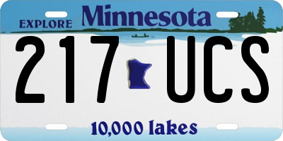 MN license plate 217UCS