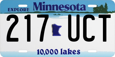 MN license plate 217UCT