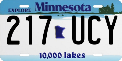 MN license plate 217UCY