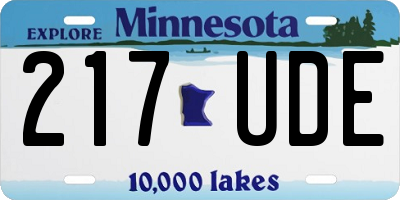 MN license plate 217UDE