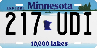 MN license plate 217UDI