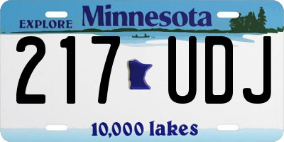 MN license plate 217UDJ
