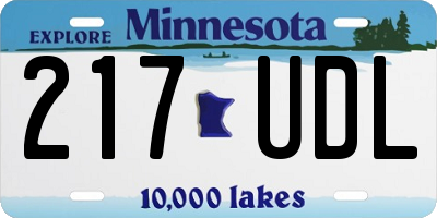 MN license plate 217UDL