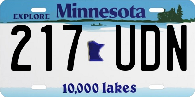 MN license plate 217UDN