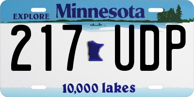 MN license plate 217UDP