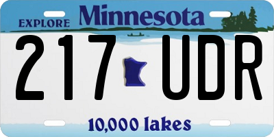 MN license plate 217UDR