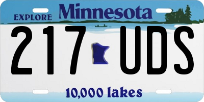 MN license plate 217UDS