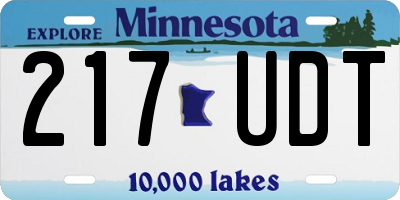 MN license plate 217UDT