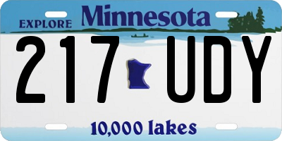 MN license plate 217UDY