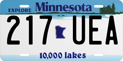 MN license plate 217UEA