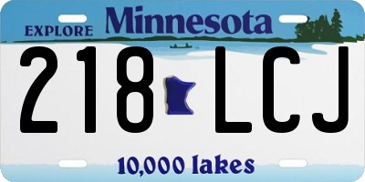 MN license plate 218LCJ