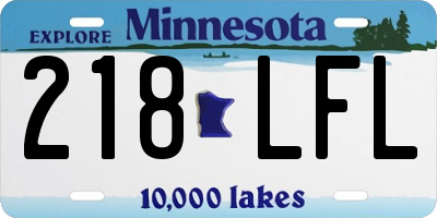 MN license plate 218LFL