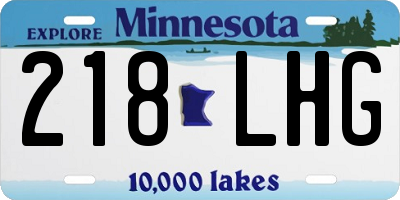 MN license plate 218LHG