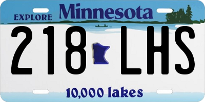 MN license plate 218LHS