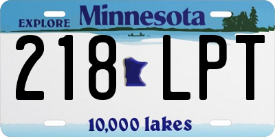 MN license plate 218LPT