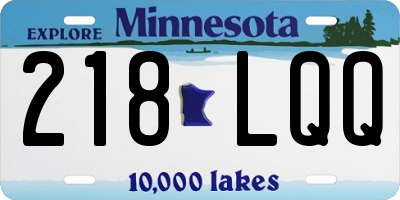 MN license plate 218LQQ