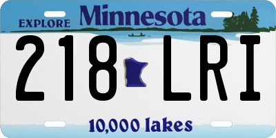 MN license plate 218LRI