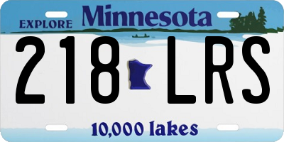 MN license plate 218LRS
