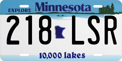 MN license plate 218LSR
