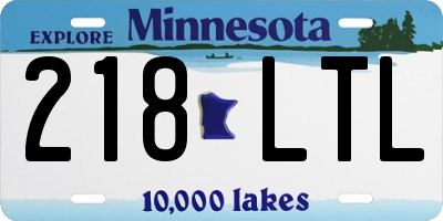 MN license plate 218LTL