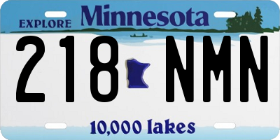 MN license plate 218NMN