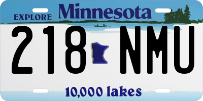 MN license plate 218NMU