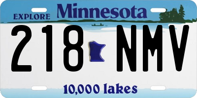 MN license plate 218NMV