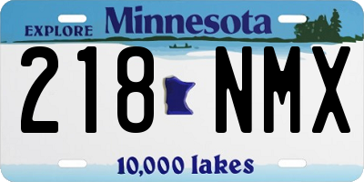 MN license plate 218NMX