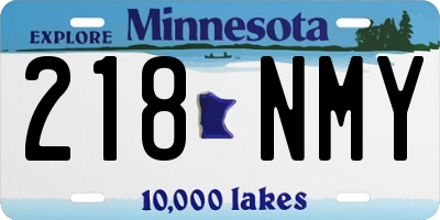 MN license plate 218NMY