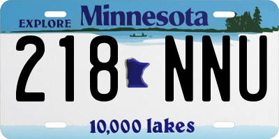MN license plate 218NNU