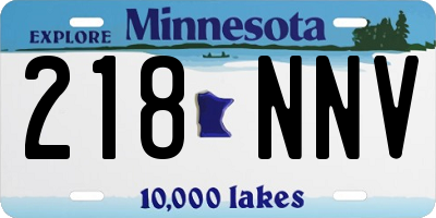 MN license plate 218NNV