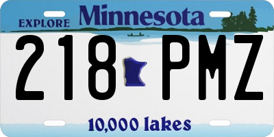 MN license plate 218PMZ