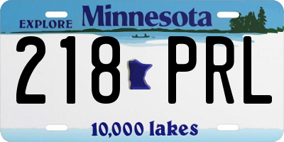 MN license plate 218PRL