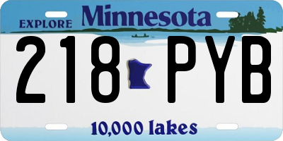 MN license plate 218PYB