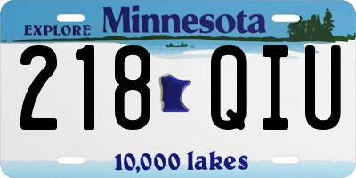MN license plate 218QIU