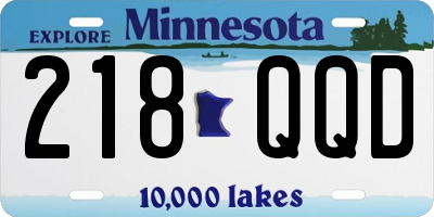 MN license plate 218QQD