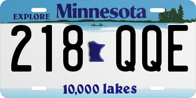 MN license plate 218QQE
