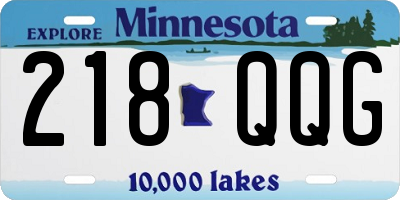 MN license plate 218QQG