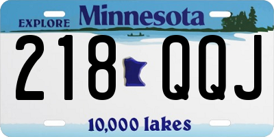 MN license plate 218QQJ