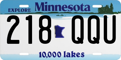 MN license plate 218QQU