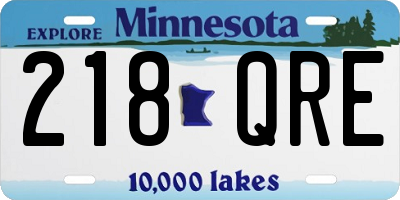 MN license plate 218QRE