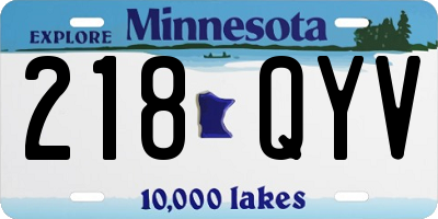 MN license plate 218QYV