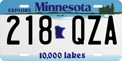 MN license plate 218QZA